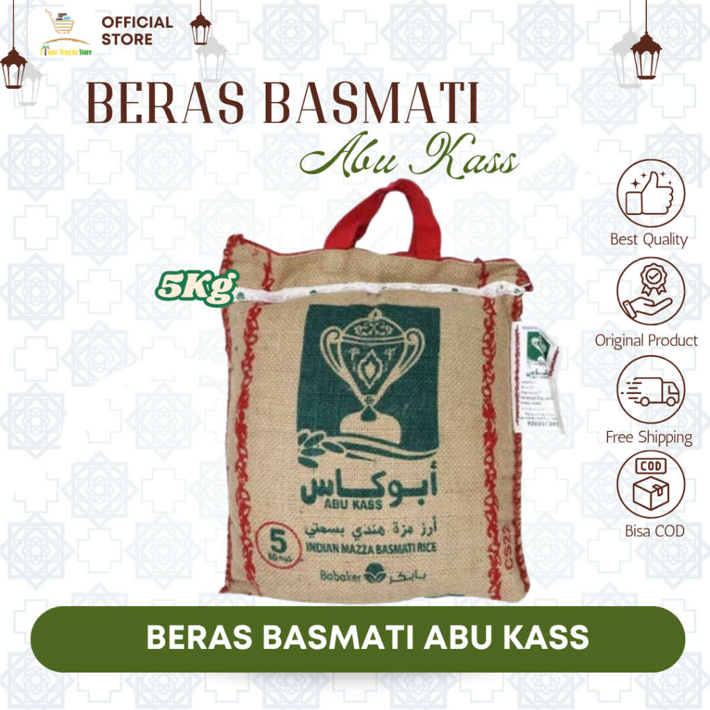 

Beras Basmati Abu Kass 5 kg | Basmati Rice | Beras Rendah Kalori