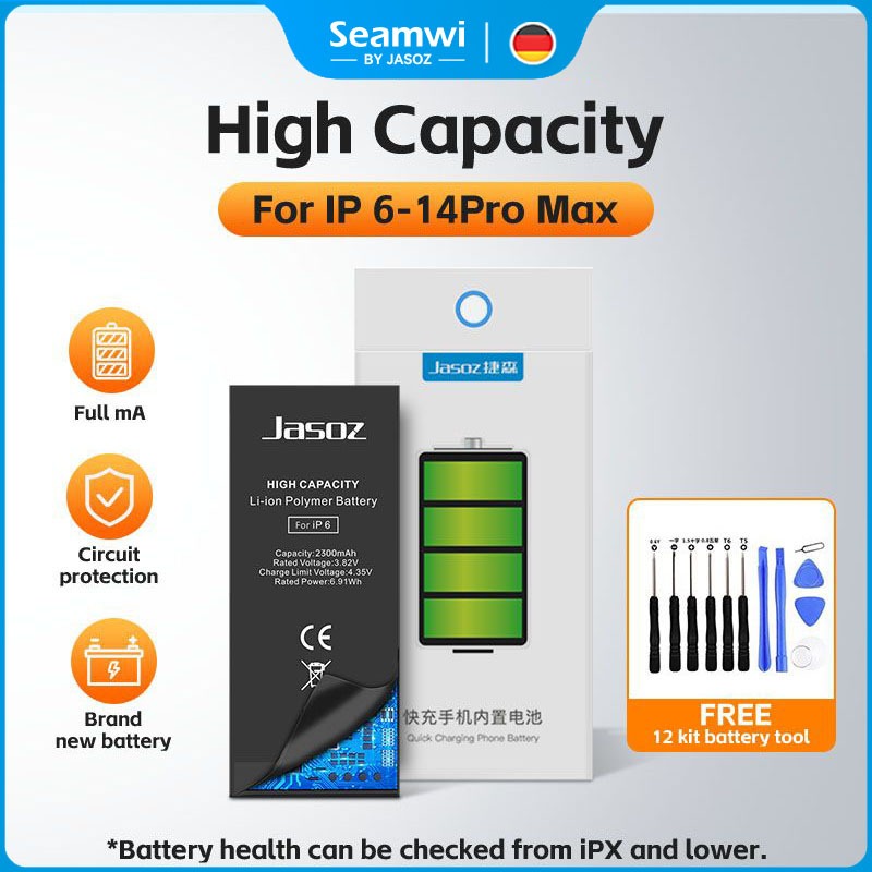 Seamwi Phone Baterai Battery With Free Tools / Baterai iPhone 6s 7 Plus Original 100%