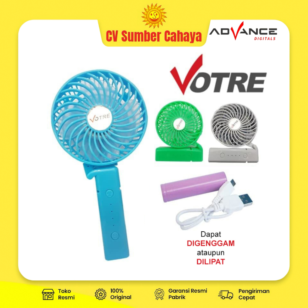 Advance Kipas Angin Mini Portable Lipat Votre SF05B SF 05B SF-05B Kipas Tangan SF 05