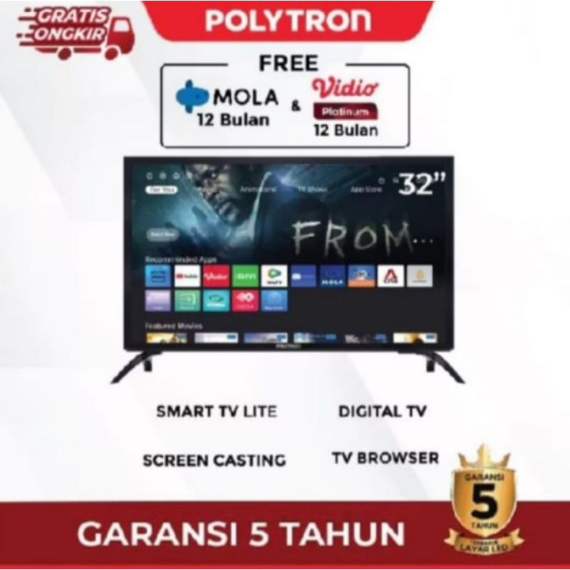 Smart TV LED Digital POLYTRON 32" inchi PLD-32CV2269
