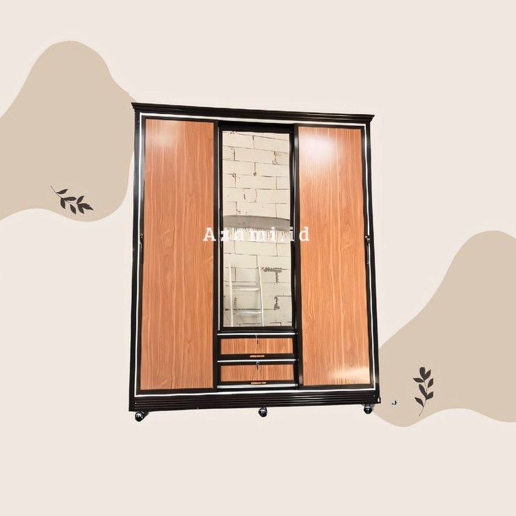 Lemari pakaian aluminium pintu sliding sleding geser