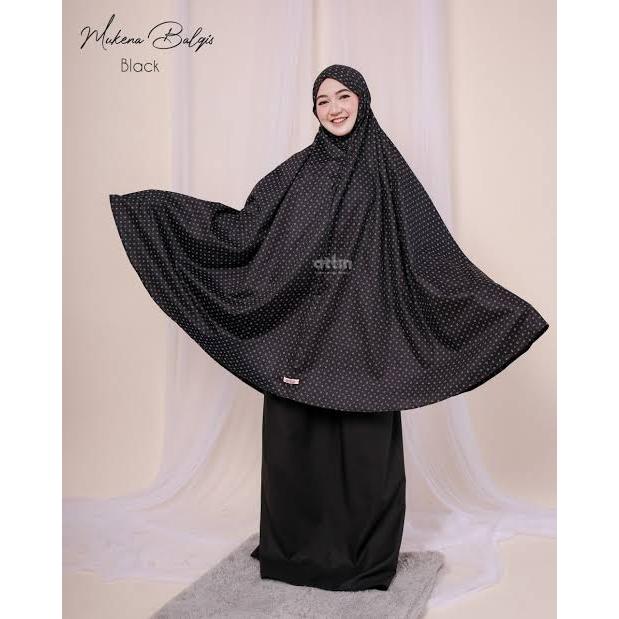 MUKENA DEWASA JUMBO BY ATTIN // MUKENA BALQIS BLACK BY ATTIN