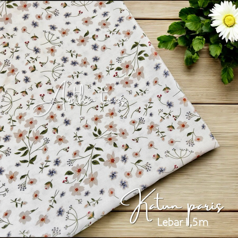 kain katun paris motif bunga