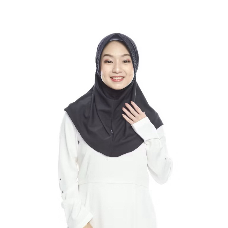 Jilbab Sport Bergo Hamidah Instan Nyaman - Ukuran S - Muslim, Kerudung, Spandex, Sekolah, Tebal, Spo