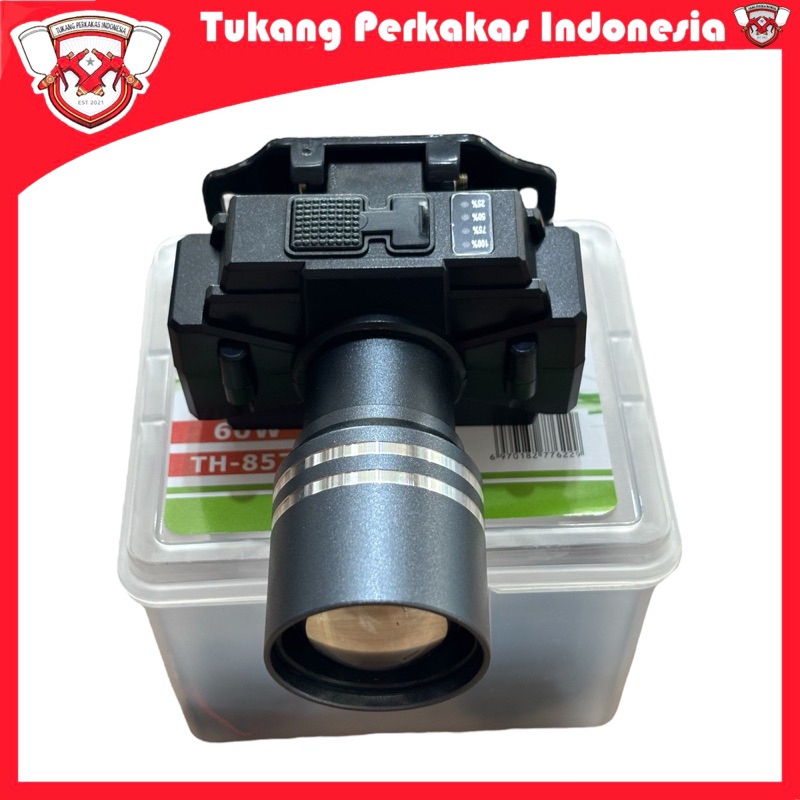 Torch Senter Lampu Kepala Super Terang Headlamp Led Rechargeable Zoom 60 watt