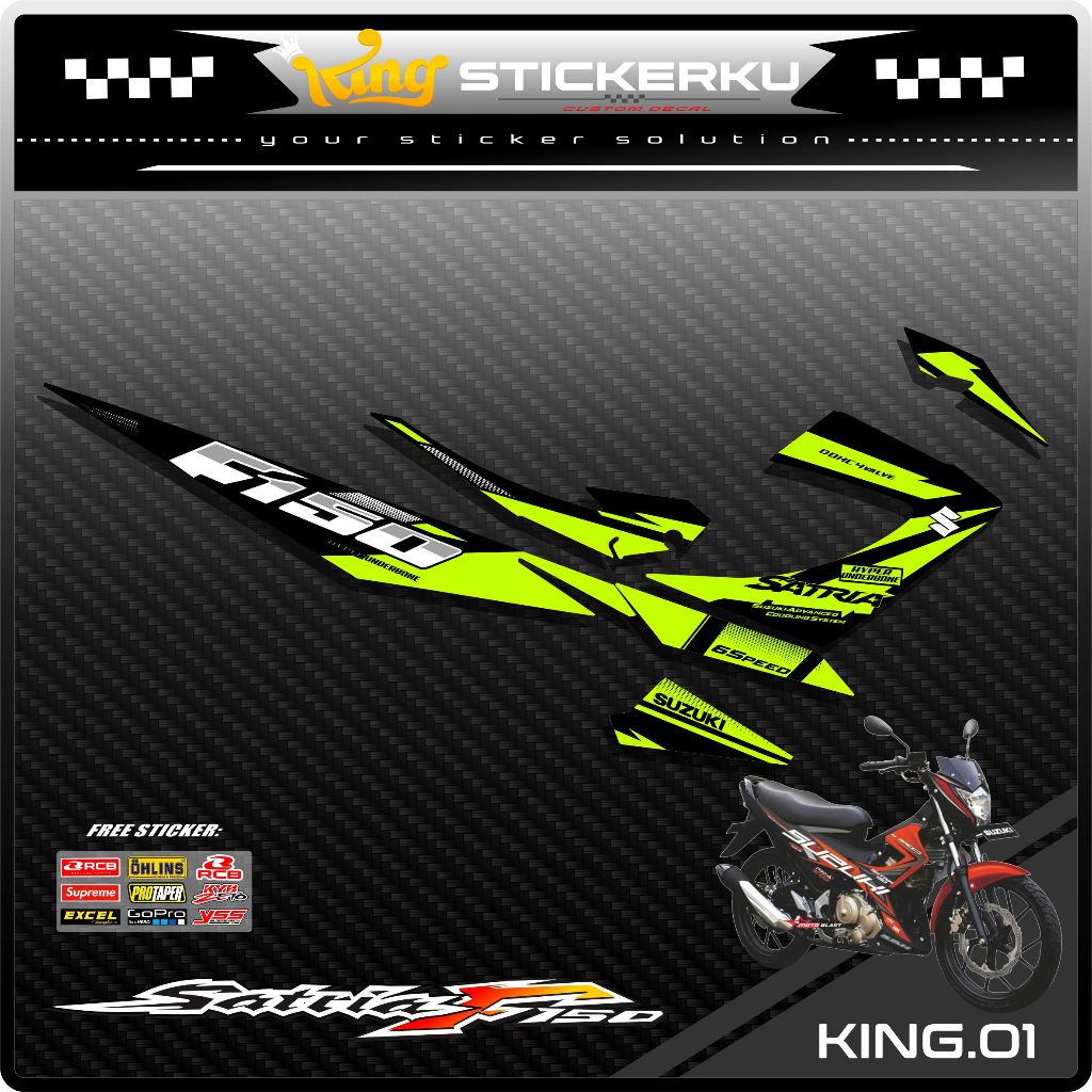 Sticker Striping List Variasi Satria Fu 2014 - Stiker Striping Motor Satria Fu 2014. KS.01