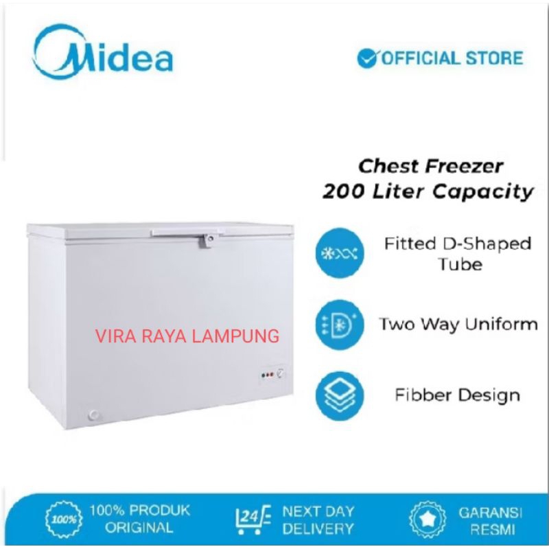 MIDEA HS 258 CK FREEZER BOX FRIZER GARANSI RESMI