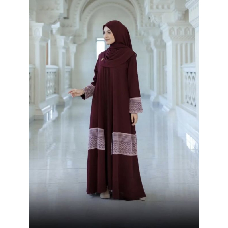 MAHIRA ABAYA CERUTY BABY DOLL ABAYA DRESS FULL PURING ABAYA PESTA GAMIS KONDANGAN