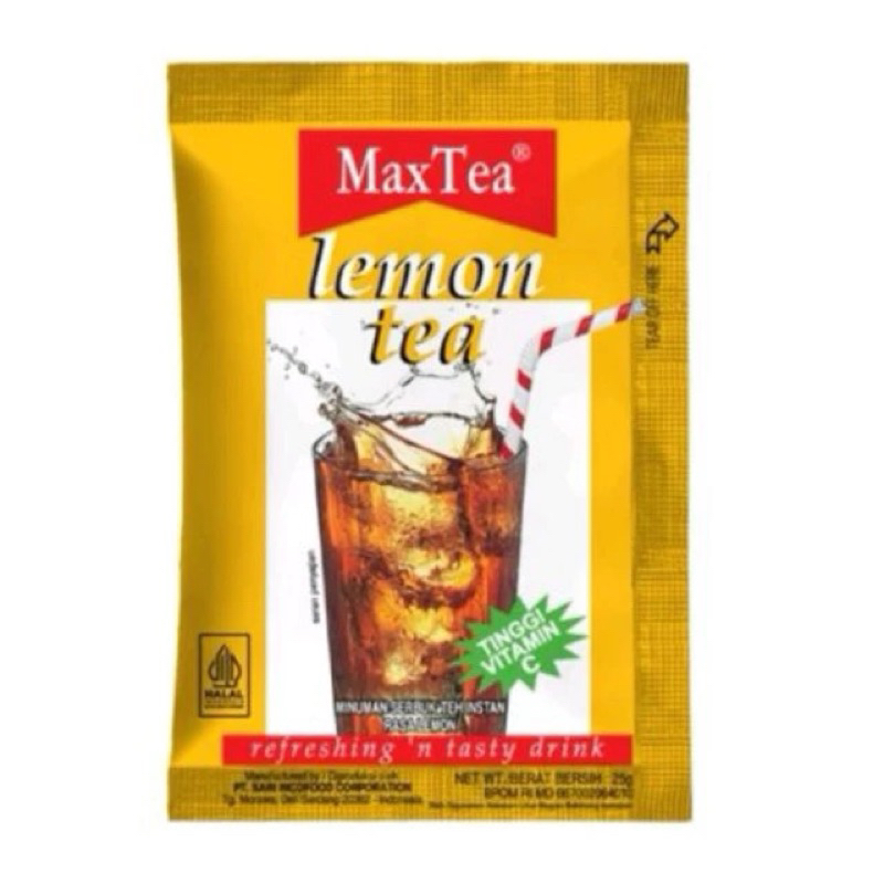 

MAXTEA LEMON TEA SACHET 25GR (ISI 10 BUNGKUS)