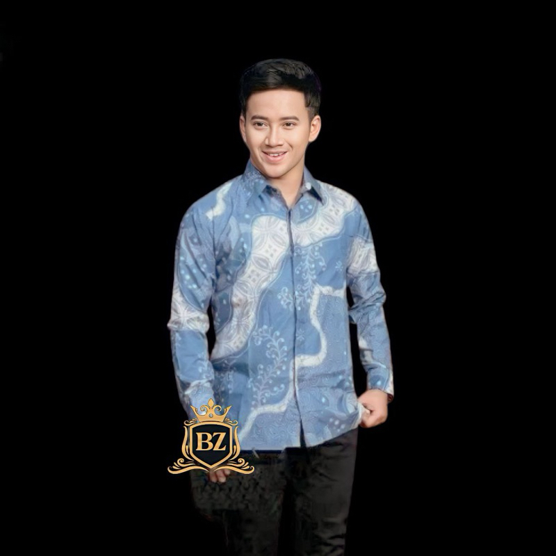 Kemeja Batik Pria Lengan Panjang Kekinian Pakaian Pria Kerja