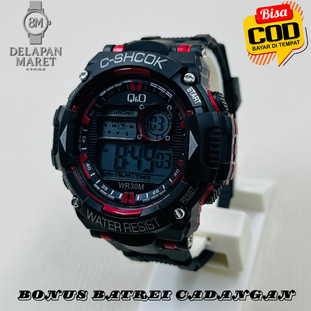 Jam Tangan C-SHOCK - Jam Digital Pria - Fitur Light - Alarm - Choronograph Aktif - Jam Tangan Renang