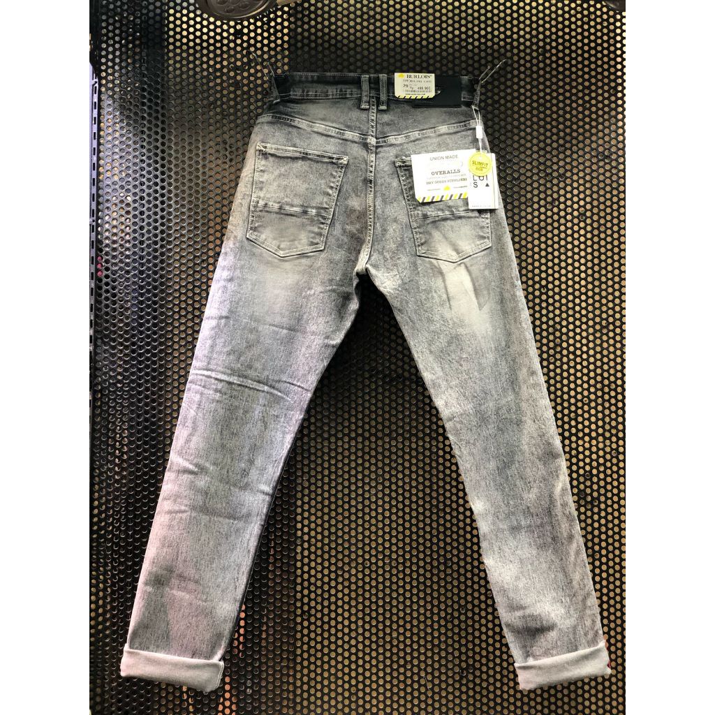 celana panjang slimfit burlois (melar) sobek /celana ripped burlois