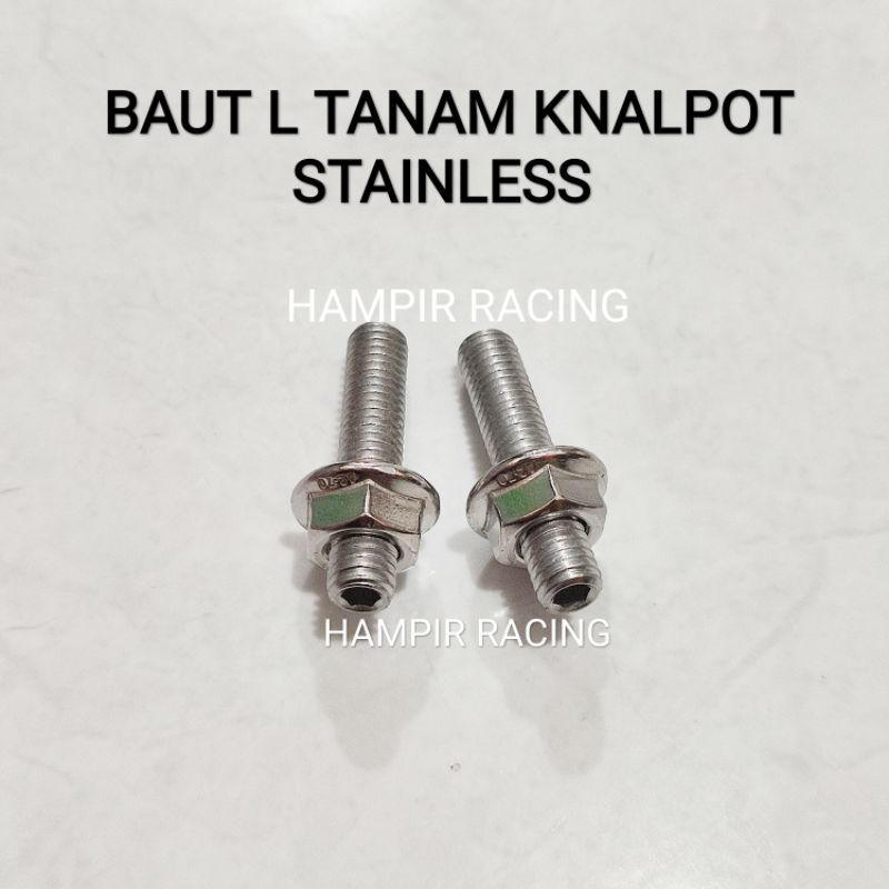 BAUT L STAINLESS TANAM BAUT KNALPOT MIO FINO NOUVO XEON LEXI AEROX NMAX BAUT L TANAM KNALPOT SATRIA 