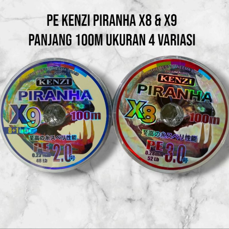 SENAR PANCING PE KENZI PIRANHA X8 DAN X9 4 UKURAN