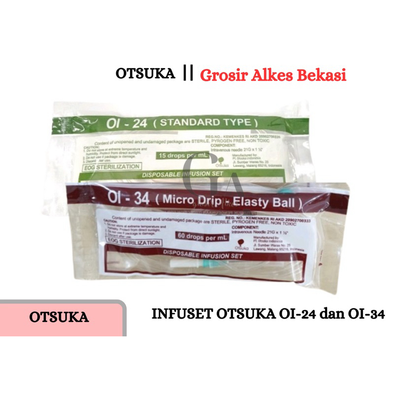 Infuset Otsuka OI-34(Anak) dan OI-24(Dewasa) Harga/pcs