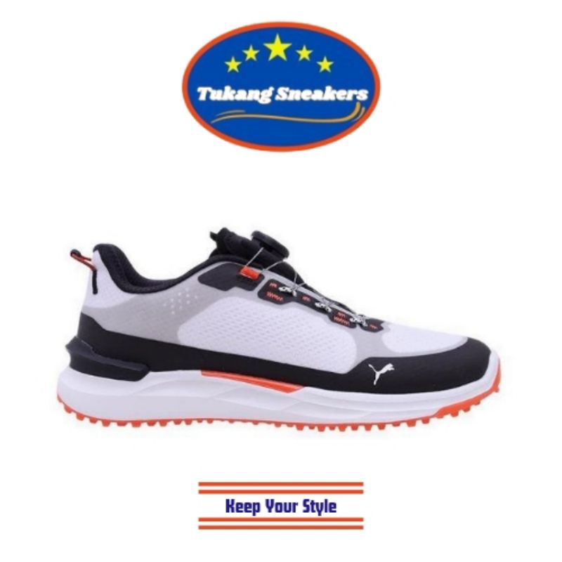 Sepatu Golf Pria Puma Ignite Elevate 2 White Black PUG310724-01