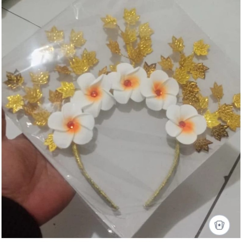 hiasan kepala bunga kamboja /mahkota kepala bunga