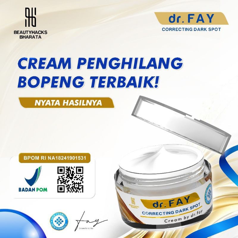 penghilang bekas jerawat bopeng flek hitam cream dr. fay original  BPOM corecting dark spot ( DR FAY