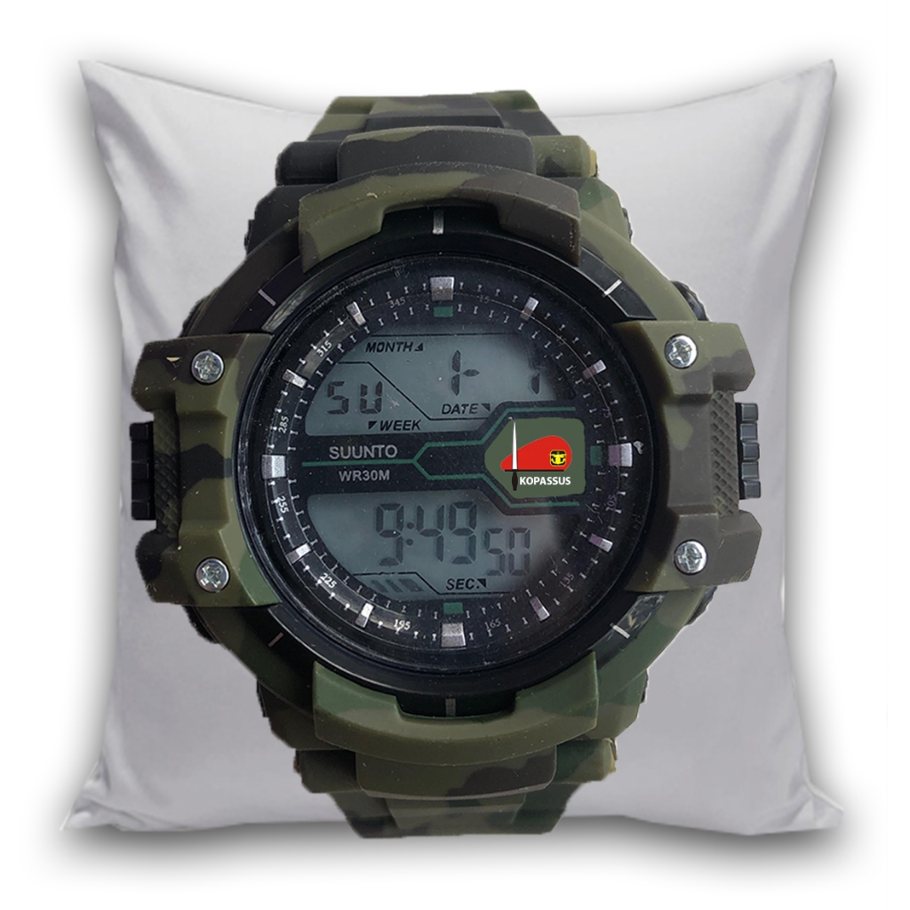 Jam Tangan Pria KOPASSUS TNI AD LORENG Digital Keren Terbaru Premium Anti Air