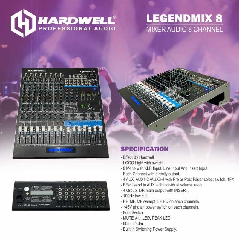 HARDWELL LEGENDMIX 8 | Mixer analog | Mixer 8 chanel | Mixer | Legendmix 8