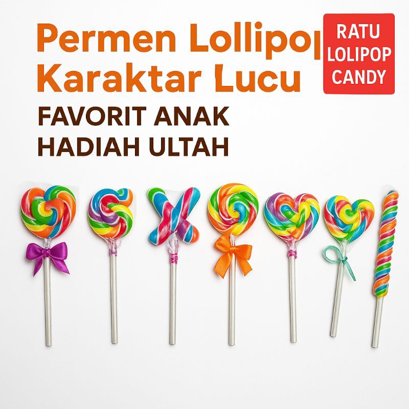 

Permen Lolipop Karakter LOVE BULAT MICKY BUNGA DLL 4-5 cm murah