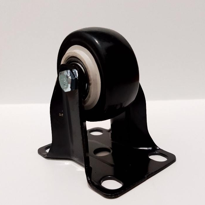 Roda 2" PU black mati / Roda Trioi 2 inch PU Hitam Mati