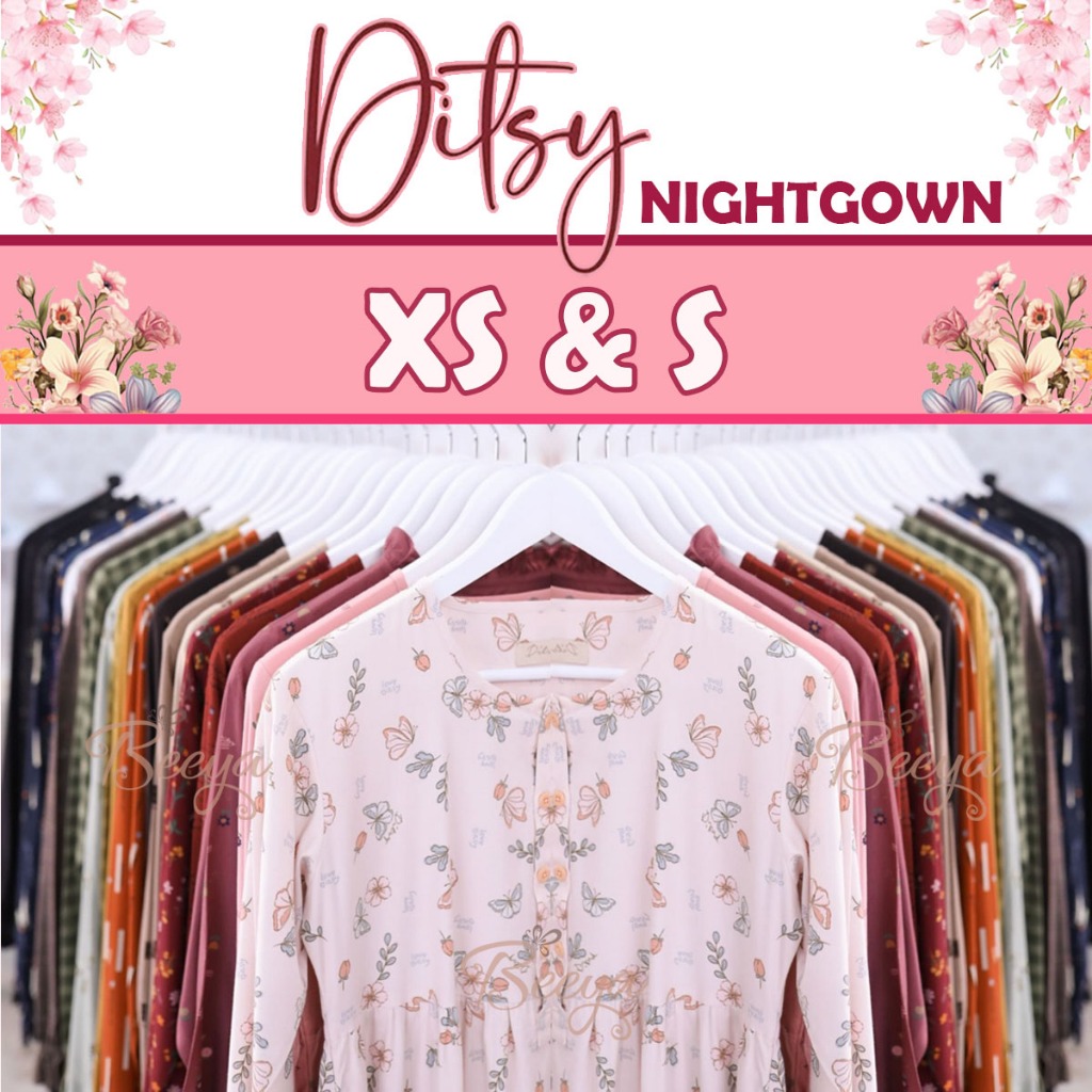 Ditsy Nightgown Desember Gamis muslimah - XS & S