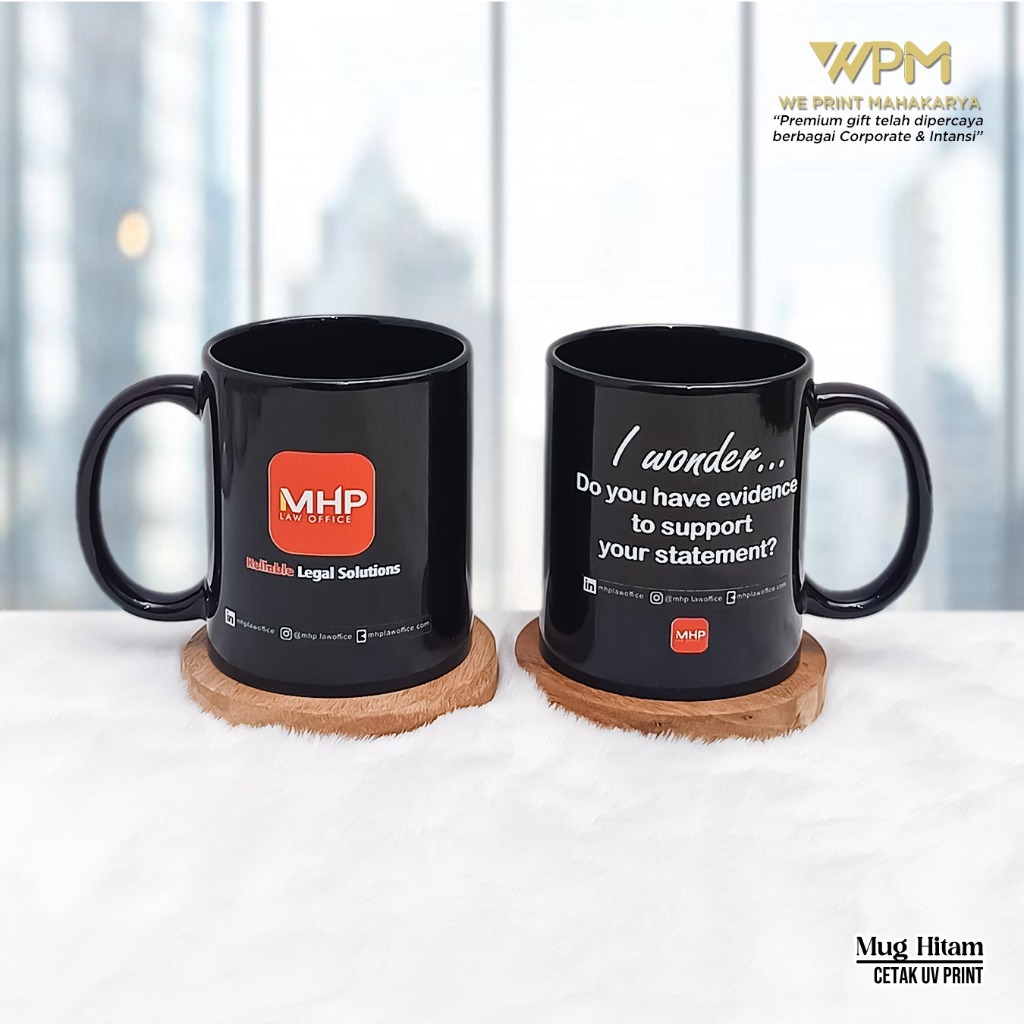 Sablon Mug keramik Hitam