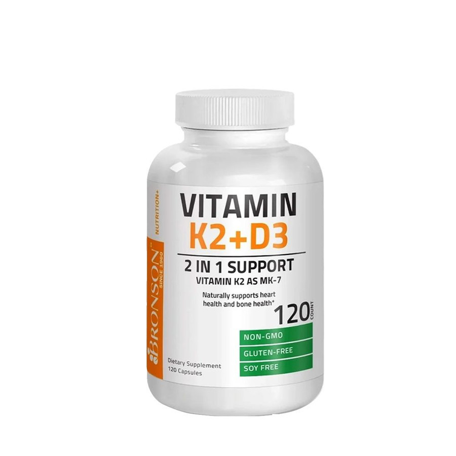 BRONSON Vitamin K2 D3 5000 IU Vit K 2 D 3 5000IU 120 Capsules Capsul