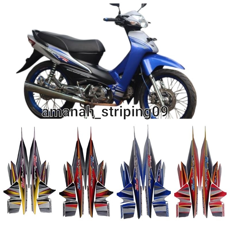 Set stiker striping standart motor Supra fit new 2006 ful set body terbaik