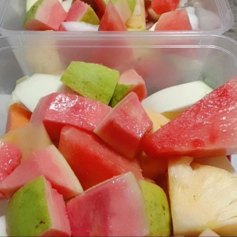 

Rujak Buah Segar / Rujak Buah Potong dan Bumbu Sambal Rujak Isi 3 Pack