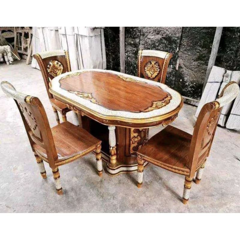 Set meja makan salina//Kursi makan salina kayu jati