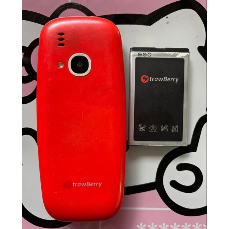 Hp jadul strawberry fisik mulus mesin kadang nyala kadang mati