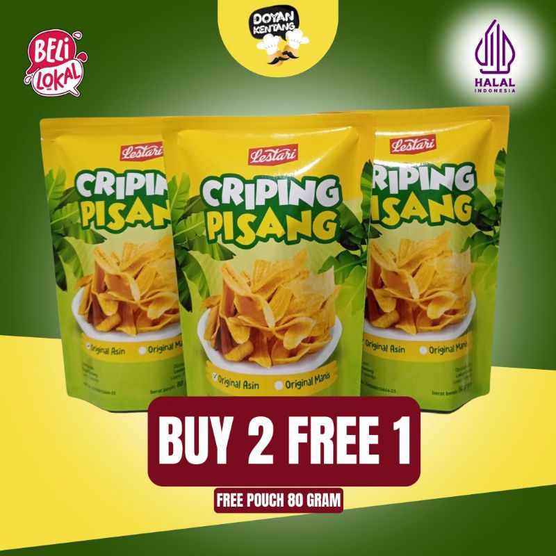 

DOYAN KENTANG - Keripik Pisang Raja 80 gram Promo Beli 2 Gratis 1