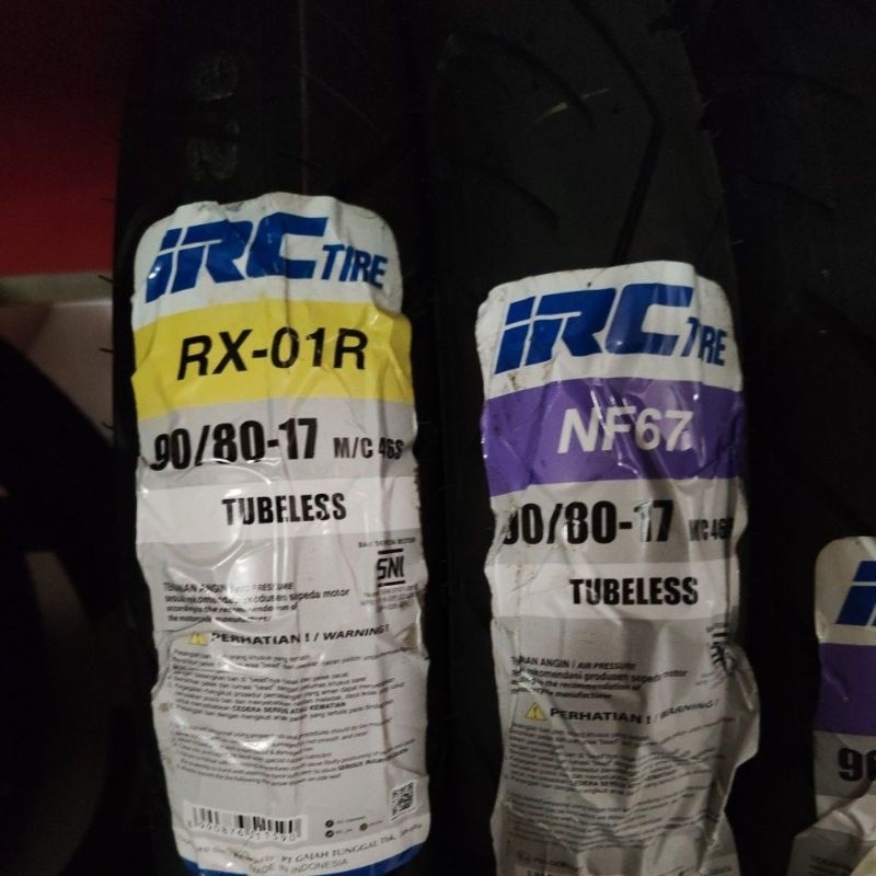 ban luar IRC 90/80-17 tubles rx01r nf67 exato depan vixion