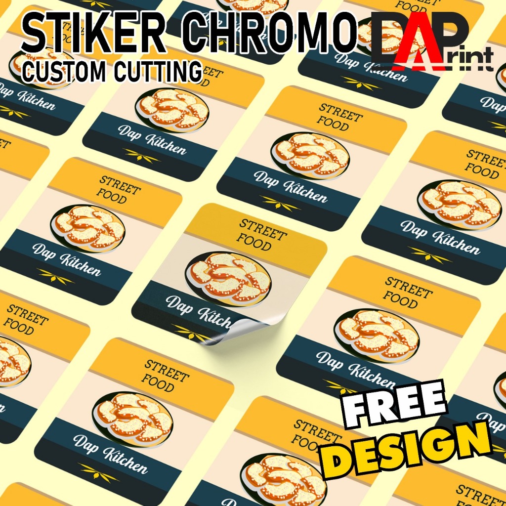

Cetak Stiker Chromo Glossy Label Kemasan Produk