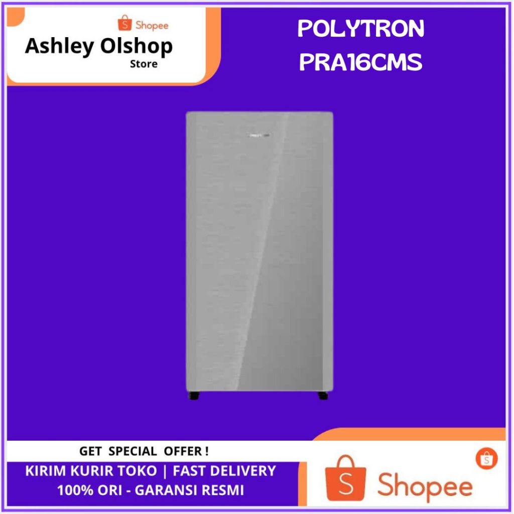 Kulkas 1 Pintu Polytron PRA-16CMS 160 Liter Kulkas Polytron PRA16CMS