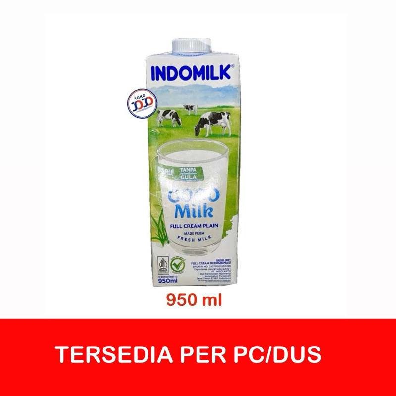 

Indomilk Full Cream Susu UHT Plain 950 ml