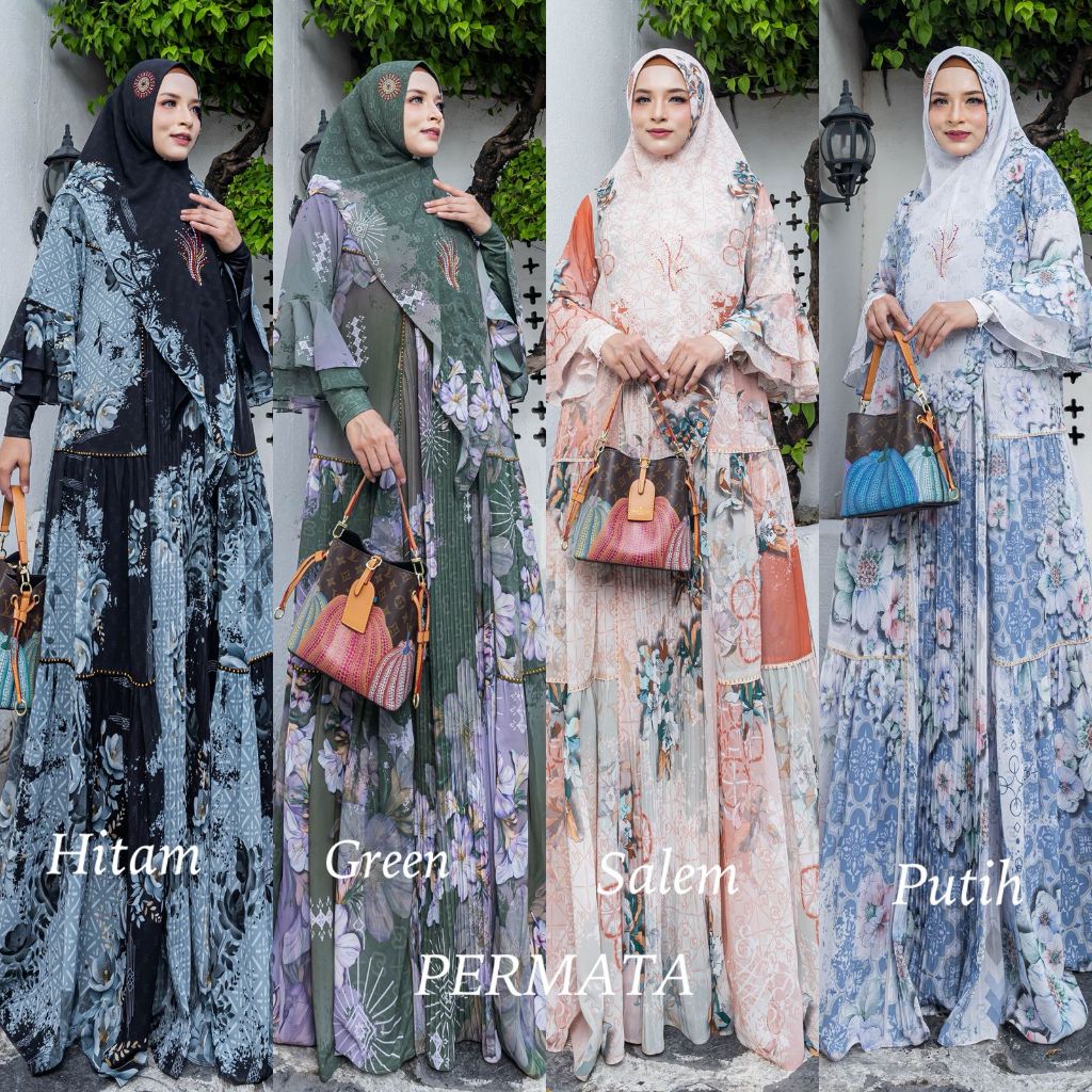 Permata Adha Series | Eldeena Syari | Gamis Dress Wanita