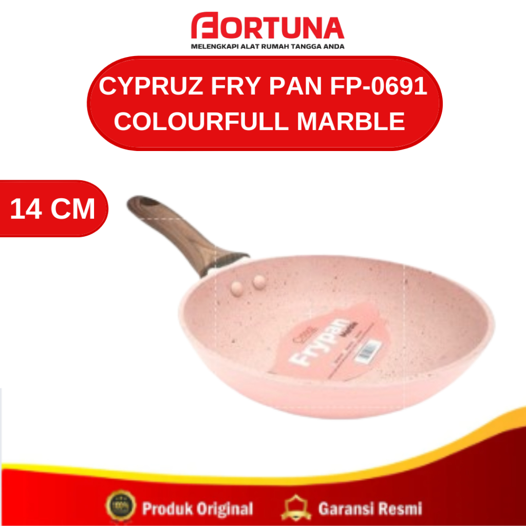 Cypruz Fry Pan 14 Cm FP-0691 Colourfull Marble