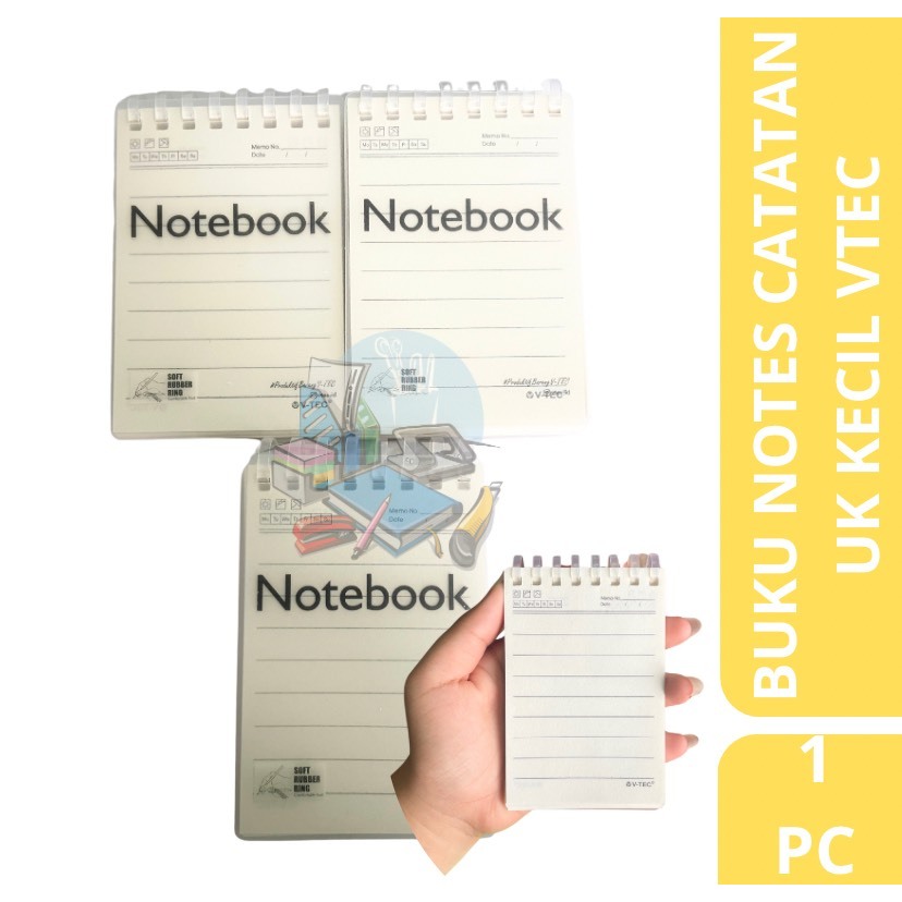 

[1 PC] Buku Notebook Notes Mini Warna Transparant Aesthetic Murah Ukuran A7 Soft Isi 70 Lembar Vtec
