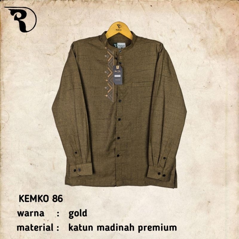 KEMEJA  Koko Muslim Panjang Dewasa  Atasan  Bordir RENKURA SERI 87 KATUN MADINAH   HIGH PREMIUM
