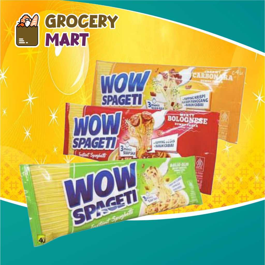

(1PC) WOW SPAGETI Instant Spaghetti Carbonara,Bolognese,Aglio Olio Instan Spagheti