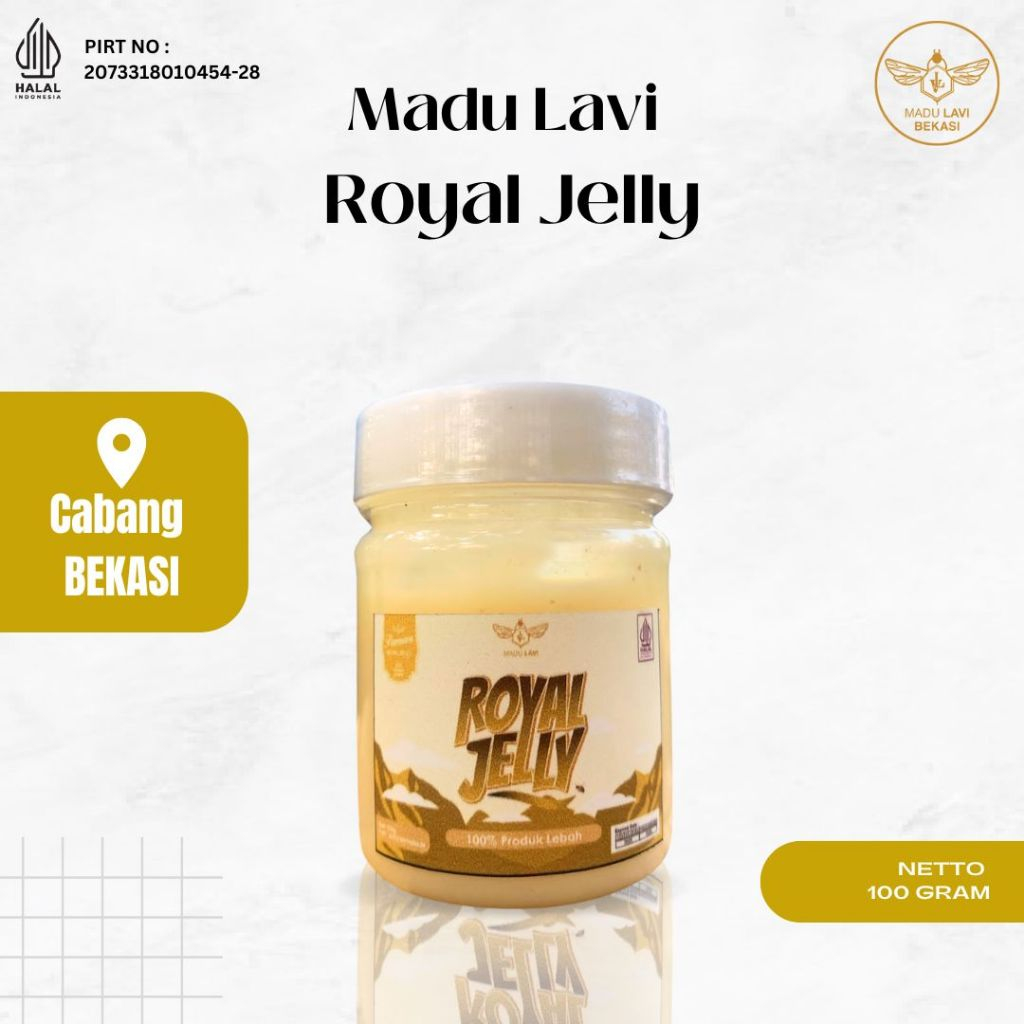 

Madu Lavi Royal Jelly 100gram 100% Pure Alami Produk Dari Alam