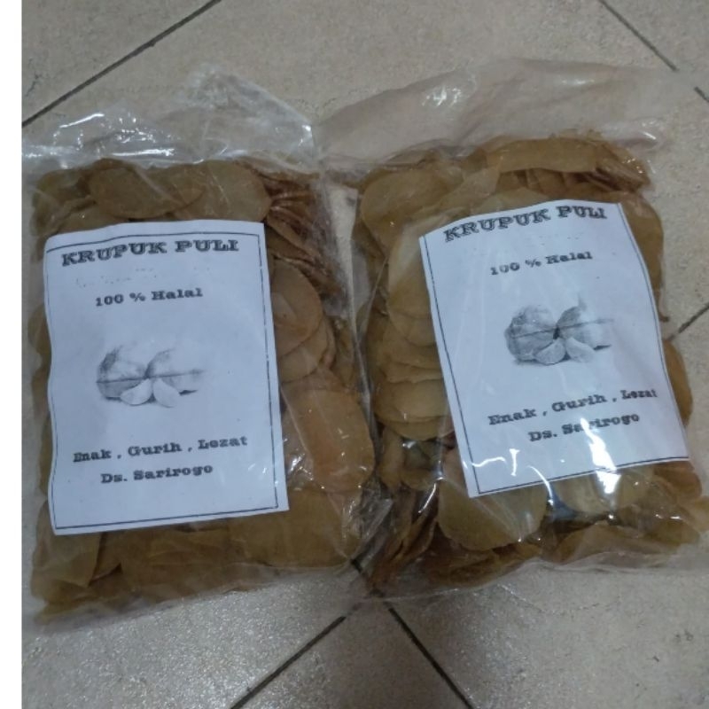

Produksi sendiri krupuk bawang kemasan
