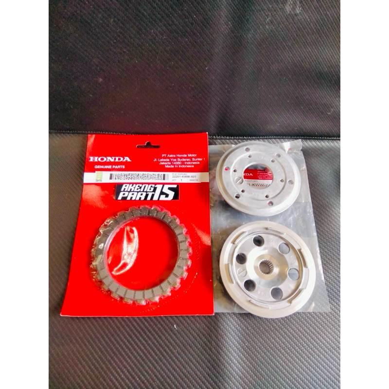 Rumah Kampas Kopling Kaki 6 kww+Kampas kopling Kww Honda Revo fit injeksi Revo x injeksi Blade 110 i