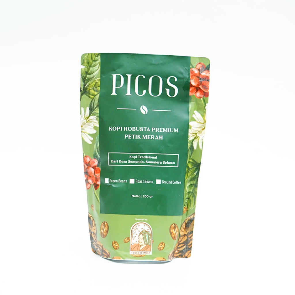 

Kopi Bubuk Asli Semendo Sumatera Selatan-ForestFemme – Picos Kopi Robusta Premium Petik Merah 200gr |