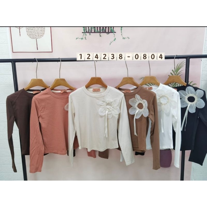 KAOS LENGAN PANJANG MOTIF BUNGA