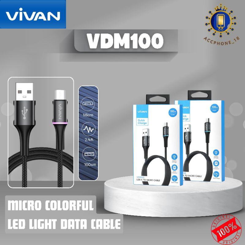 VIVAN VDM100  2.4A MICRO USB kabel data