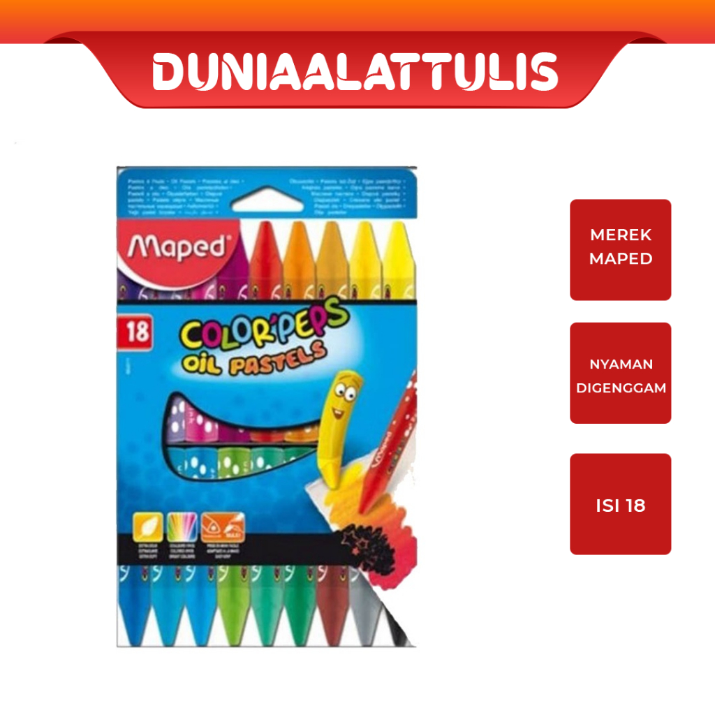 

MAPED - KRAYON MINYAK / PEWARNA / PASTEL MINYAK / CRAYON OIL PASTEL 18 W 864011